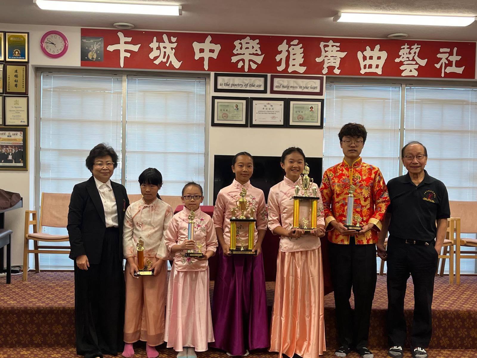 Youth competition winners with their awards